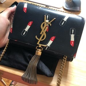 YSL lipstick Chain bag with tassel